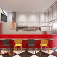 Thiết kế quán cơm sườn cay HIMC hiện đại 